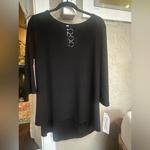 NY Collection Women Black top - brand New with tags .